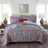 Sprei van katoen en polyester; abstracte, opulente patronen; hippiestijl