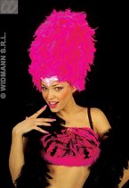 Widmann - Brazilie & Samba Kostuum - Hoofdbedekking Veren, Roze - Roze - Carnavalskleding - Verkleedkleding