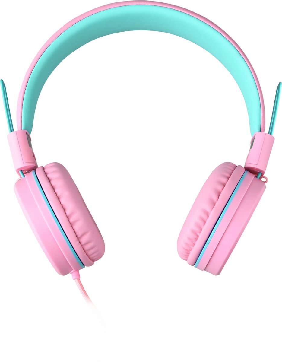 Afbeelding 2 van WiseQ Geluidsdempende Koptelefoon voor Kinderen met Draad – Volumebegrenzer 93dB - vanaf 3 tot 15 jaar – Extra Stevige Koptelefoon voor Kinderen – Roze / Unicorn-Bubblegum