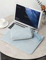 13,3-14 inch laptophoes met standaardfunctie compatibel met MacBook Pro 14 M2/M1 Pro/Max A2779 A2442 2021-2023, MacBook Air 13 Inch 2010-2017, met Accesory Bag-Lichtblauw (Smiley)