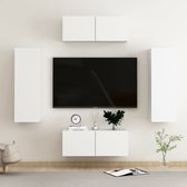 The Living Store Televisiekast X - Tv-meubel - 80x30x30cm - 30.5x30x90cm - Wit