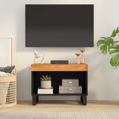 The Living Store Industrieel TV-meubel - Massief acaciahout - 60 x 33 x 43.5 cm - IJzeren poten