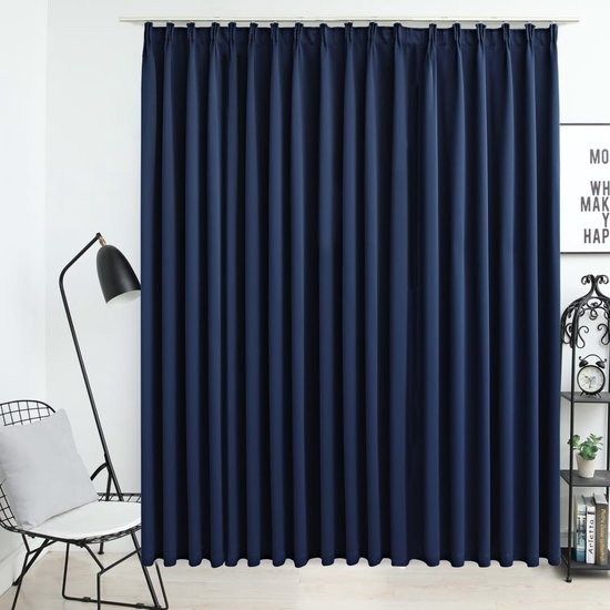 The Living Store Gordijn Blauw 290 x 245 cm - Privacy en Lichtblokkerend