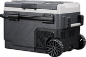 Bol.com Steamy-E Dual Zone Roller Elektrische Compressor Koelbox Op Wielen - 40 liter - 12V en 230V - voor auto en camping - Zwart aanbieding