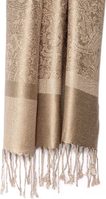 Écharpe beige de cachemire et de soie comme foulard Pashmina, 200 * 70 cm, mariage, châle, châle pour dames. Écharpes, pashmina, étole pour dames.