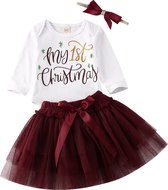 3-delige tutu kerst outfit My First Christmas 12 tot 18 maanden - kerst - baby - tutu - my first christmas