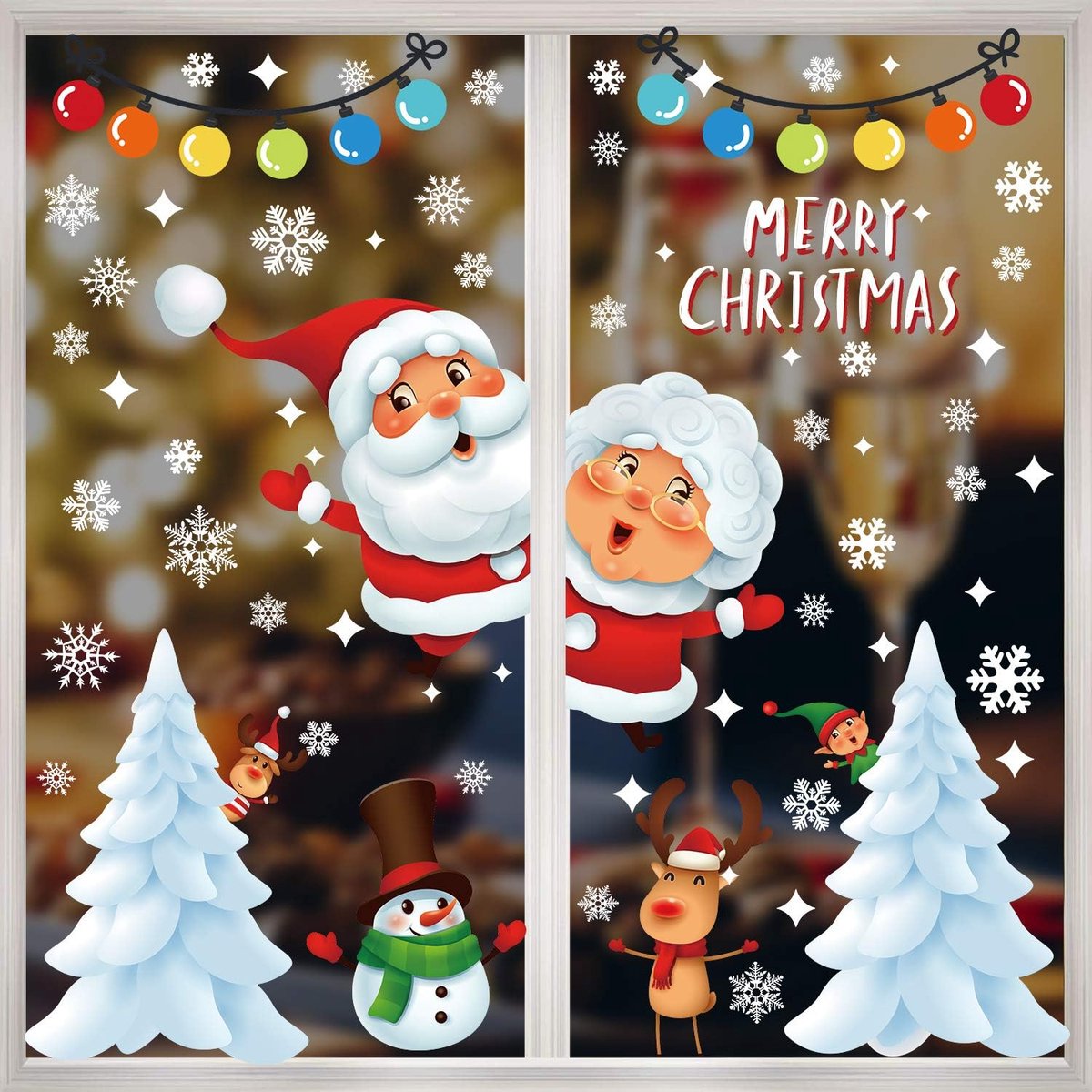 Statische raamstickers Kerst 5 / 59 x 29 cm of 58 x 59 cm - Create & Joy