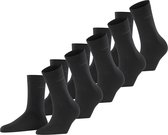 Esprit Solid 5-Pack duurzaam organisch katoen multipack sokken dames zwart - Maat 36-41
