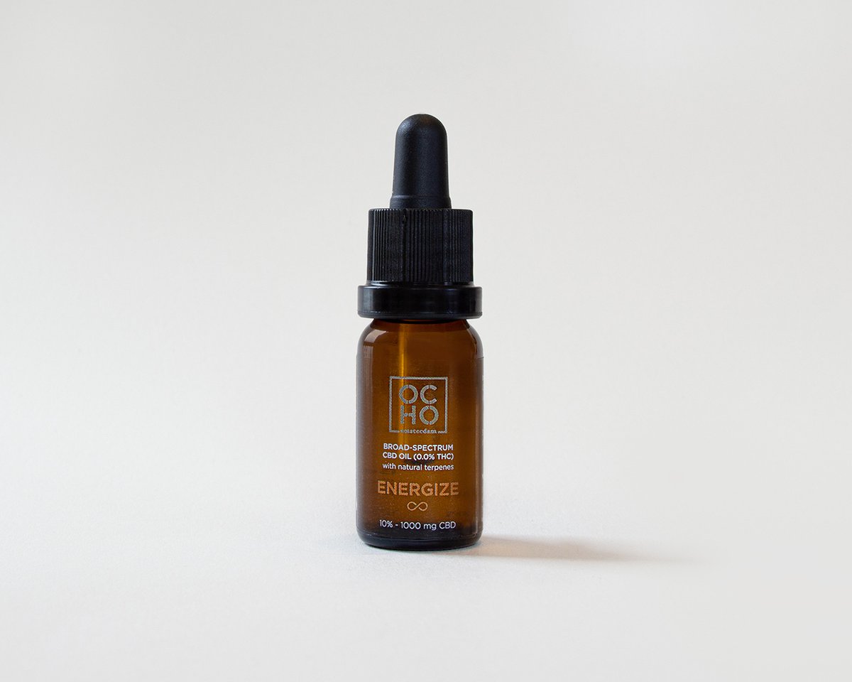 OCHO Amsterdam energie CBD olie (10%) - Stimuleert energieke effecten - Broad Spectrum - Rijk aan cannabinoiden