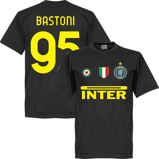 Inter Bastoni 95 Team T-Shirt - Zwart