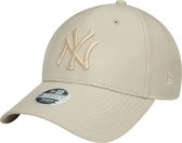 New Era Pu 9FORTY New York Yankees Cap 60364299, Vrouwen, Beige, Pet, maat: OSFM