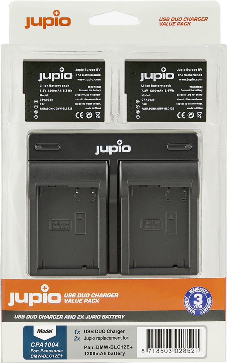 Jupio Kit: 2x Battery DMW-BLC12E + USB Dual Charger | bol