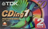 2-Pack TDK CDing 50 type 1 Cassettebandjes