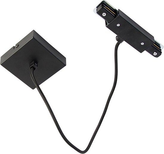 Qazqa E27 fitting met rail ophanging voor 1-fase rail wit - Jeana