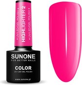 SUNONE UV/LED Gellak 5ml. Highlighter 2 - Neon, Roze - Glanzend - Gel nagellak