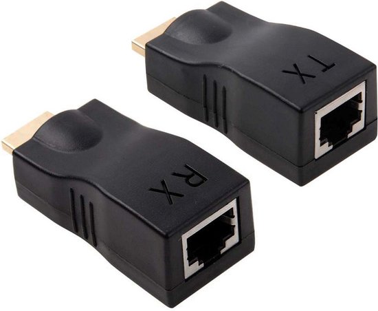 Provium HDMI naar Ethernet RJ45 adapter - CAT6 - 4K - Zwart | bol