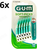 Gum Soft-Picks Advanced Regular - 6 x 60 Stuks - Voordeelverpakking