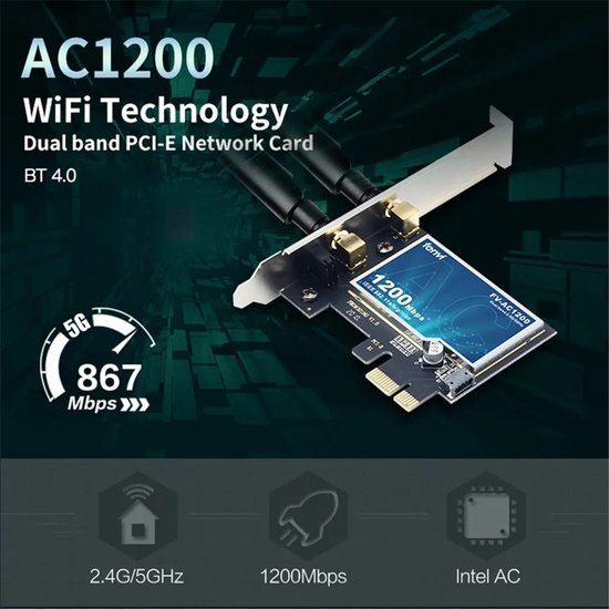 Adaptateur Wifi & Bluetooth Pc - Carte Wifi - Carte Réseau PCI | bol