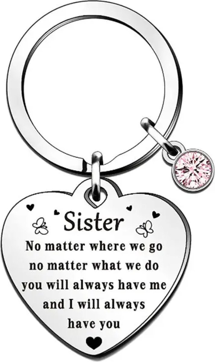 Nina's Giftshop® Zus Sleutelhanger - Cadeau voor Zus - Verjaardag Cadeau - Valentijn Cadeau - Kerstcadeau