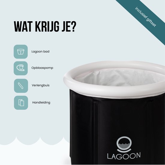 Lagoon® IJsbad 75CM - Met Relaxing Giftset - Opvouwbaar & Inklapbaar Spa Bad - IJsbad - Opblaasbad - Dompelbad