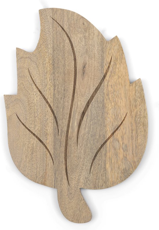 Foto: Riviera maison snijplank serveerplank herfst handgemaakt rm leaf serving plate m bruin hout