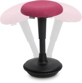 Wobblez® Wiebelkruk - Ergonomische kruk voor Bureau met een hoogte 60-80 cm - kruk in hoogte verstelbaar van 43-63 cm - Zwarte wiebelkruk met Fuchsia zitting