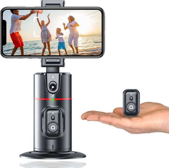 Foto: Selfiestick met 360 faceherkenning gimbal smartphone houder te gebruiken als webcam