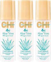CHI Aloe Vera Moisturizing Curl Cream - 3 x 147ml
