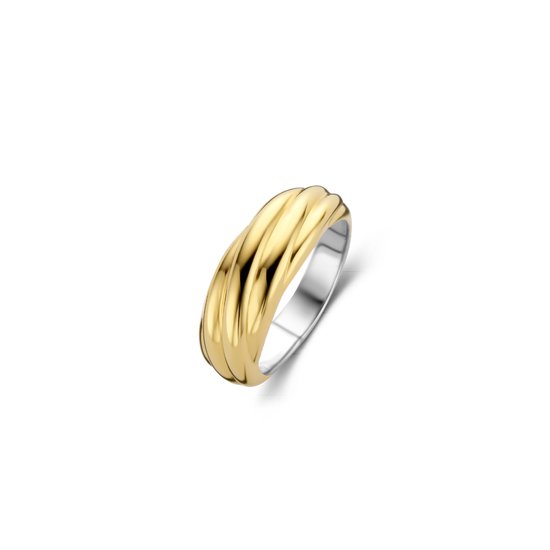 TI SENTO Dames Ring - 925 zilver - Zilver geel verguld - Maat 17.25 mm / maat 54 - 12239SY