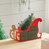 Hetty'S - Advent kalender - Model arreslee - Kerstboom - Led lampjes