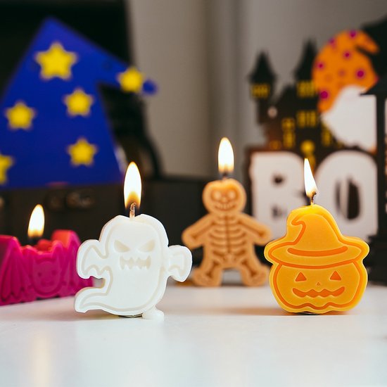 Halloween - Kaars 8 Stukken - Van 4 vormen - Feest Korting - Geurkaarsen Kaarsenset - Aromatherapie Kaars - Figuurkaars