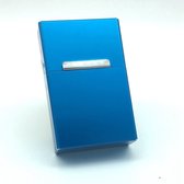 Sigaretten Doosje - Blauw - Aluminium - Sigaretten Houder/Hoesje - - Stevig en Luxe Opbergdoosje