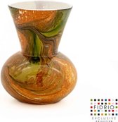 Design Vaas Napoli - Fidrio INDIAN SUMMER - glas, mondgeblazen bloemenvaas - hoogte 25 cm