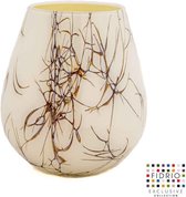 Vase Design Oblique - Fidrio LIGHTENING - vase à fleurs en verre soufflé bouche - hauteur 29 cm