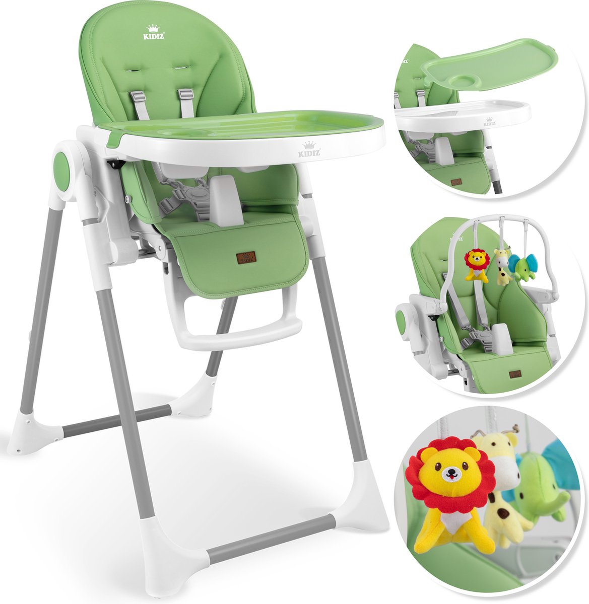  KIDIZ® 3in1 kinderstoel incl. speelbar, Eetstoel, Babystoel, combinatie Illustration 