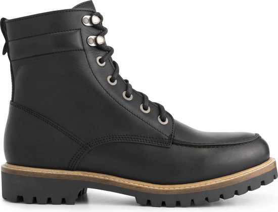 Boots homme Travelin' Rogaland - Chaussures à lacets en cuir - Cuir Zwart - Taille 45