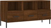 vidaXL - Tv-meubel - 102x36x50 - cm - bewerkt - hout - bruin - eikenkleur