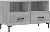 vidaXL - Tv-meubel - 80x36x50 - cm - bewerkt - hout - grijs - sonoma - eikenkleurig