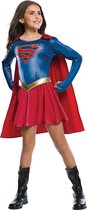 Rubies - Superwoman & Supergirl Kostuum - Supergirl Tv Series Kostuum Meisje - Blauw, Rood, Goud - Maat 128 - Carnavalskleding - Verkleedkleding