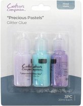 Crafter's Companion - Xmas Glitter Glue set a 3 st - Precious Pastels