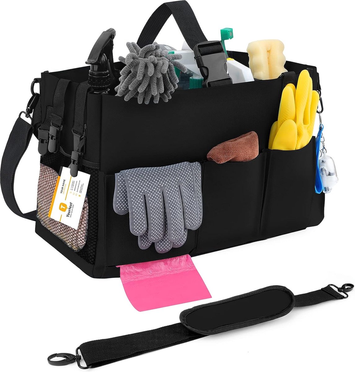 Sac À Outils Enroulable, Organiseur D'outils Robuste, Boîte De Rangement D' outils Portable Avec 2