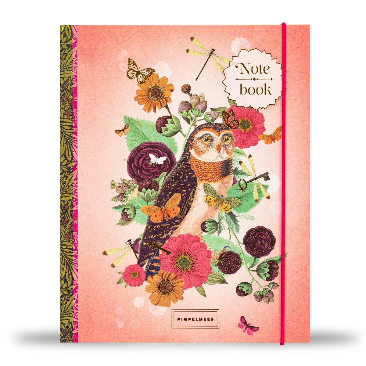 Pimpelmees notebook A5 - Owl Peach
