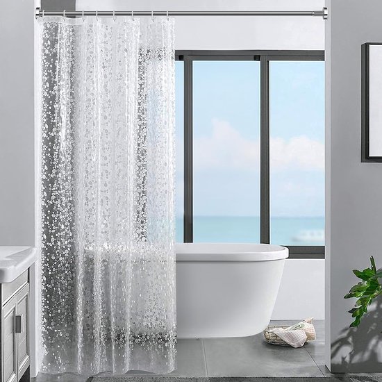 Rideaux de douche de douche motif pierre 3D rideau de douche