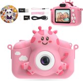 TIATUA Kindercamera voor meisjes en jongens, 1080P digitale camera voor kinderen met 32GB SD-kaart en selfie-modus, peutercamera en videocamera, kerst- en verjaardagscadeauspeelgoed voor leeftijd 3-10 jaar (roze)