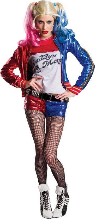 Rubies - Harley Quinn Kostuum - Harley Quinn Property Of The Joker - Vrouw - Blauw, Rood - Small - Carnavalskleding - Verkleedkleding