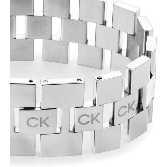 Calvin Klein CJ35000243 Dames Armband - Schakelarmband - Sieraad - Staal - Zilverkleurig - 24 mm breed