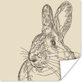 Poster Dessin Vintage d'un lapin - 30x30 cm