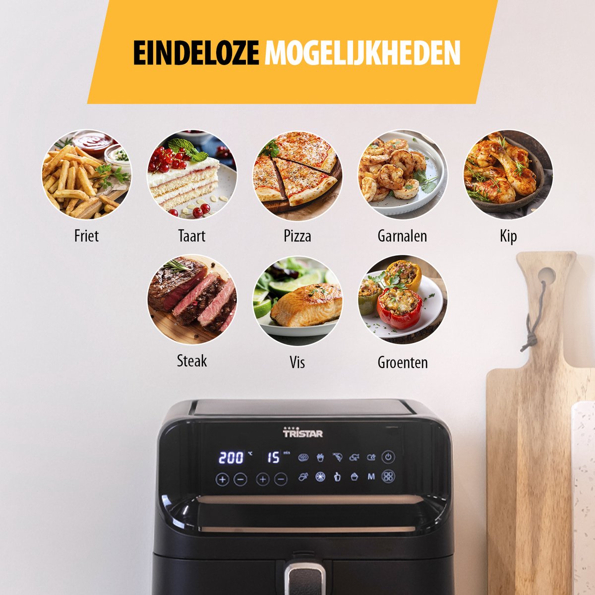 Tristar FR-9025 Airfryer XXL met Dubbele Lade 6L - afbeelding 3