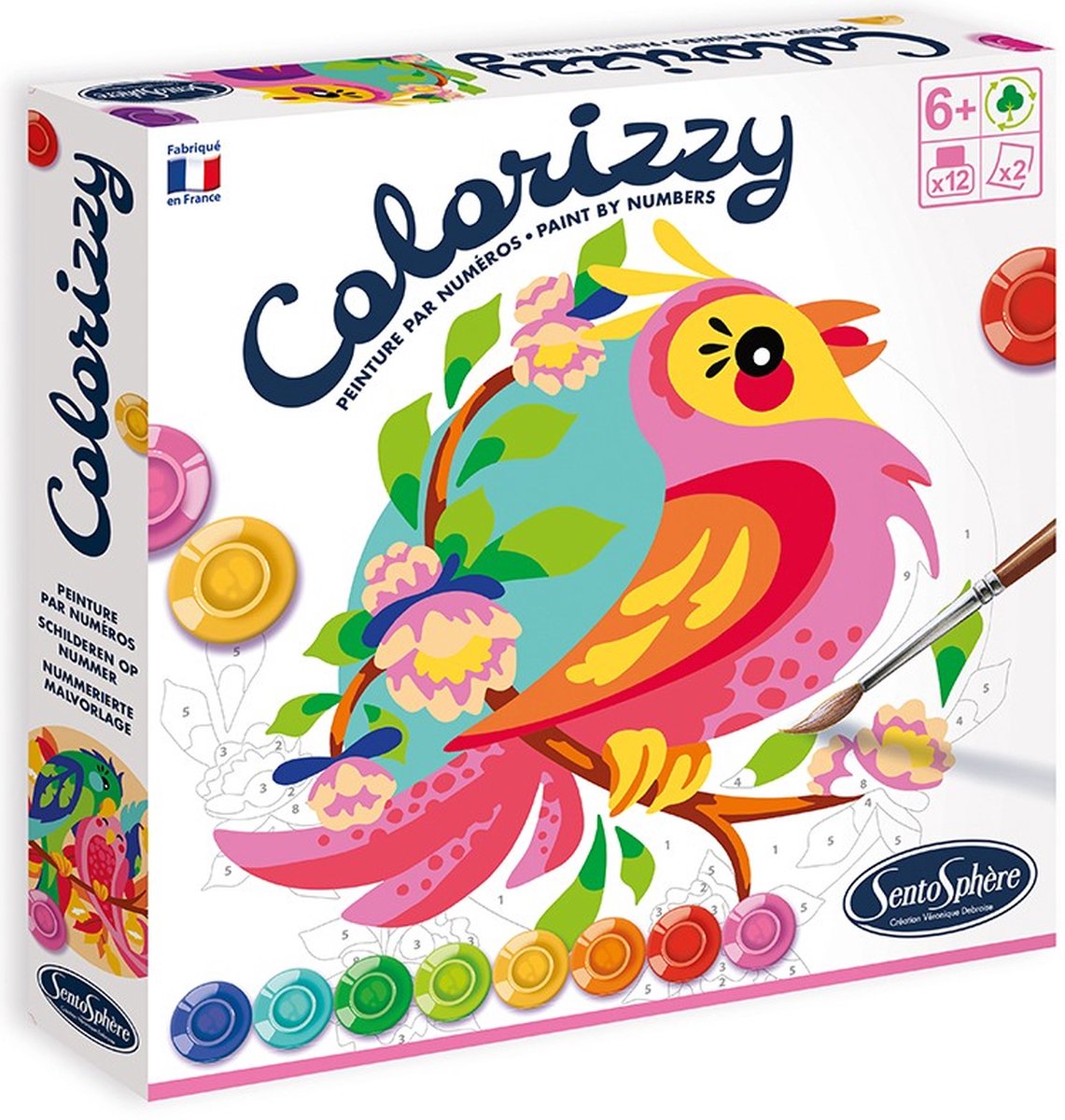 SentoSphère Colorizzy Paint by Number Perruches