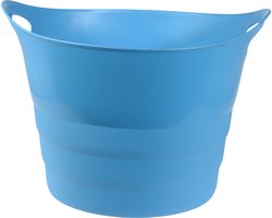 Excellent Houseware Flexibele emmer - blauw - 43 liter - kunststof - 45 x 38 cm